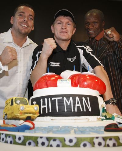 Associated Press Ricky Hatton, center, celebrated his 30th birthday on Monday. (Associated Press / The Spokesman-Review)
