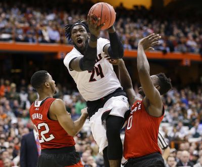 Louisville's Montrezl Harrell scored 24 points to lead victory over N.C. State. (Associated Press)