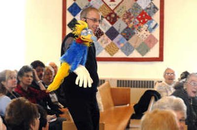 
Ventriloquist Michael Waldrip brought Tilly the Dodo bird to Opportunity Christian Church last Sunday  for  Holy Humor Sunday. He later gave a sermon with his ventriloquist doll Chester. Waldrip included God and faith in each of his dialogues with his characters. 
 (J. BART RAYNIAK / The Spokesman-Review)
