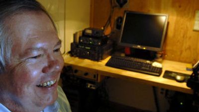 
Amateur radio operator Edward Stuckey is shown in his radio room at his home in Post Falls. 
 (Kathy Plonka / The Spokesman-Review)
