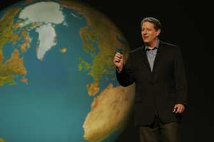 
Former Vice President Al Gore is shown in a scene from his documentary "An Inconvenient Truth," which presents the case about the dangers of global warming. Gore has been a longtime voice of concern about the dangers of climate change.
 (The Spokesman-Review)