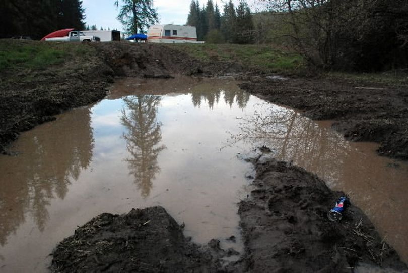 Off-road vehicle operators created this mud bog in Delaney Meadows area of the Middle Fork Calispell Creek on the Colville National Forest. ATVers and four-wheelers traditionally do significant damage to the area. (Rich Landers)