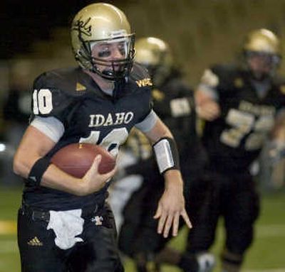 
Idaho quarterback Nathan Enderle spent part of Saturday's game on the sidelines after throwing five interceptions. Associated Press
 (Associated Press / The Spokesman-Review)