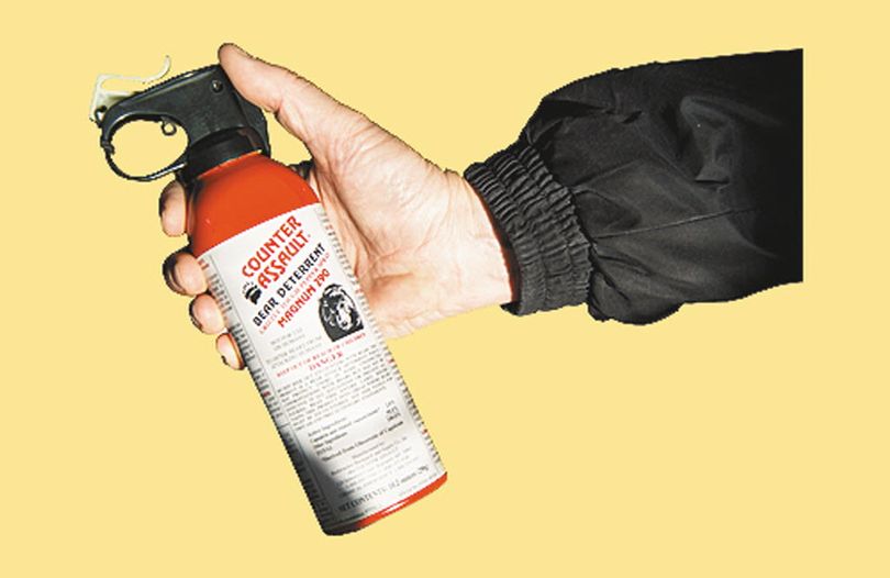 Bear spray canister: recommended equipment for recreating in bear country. (Colin Mulvany)