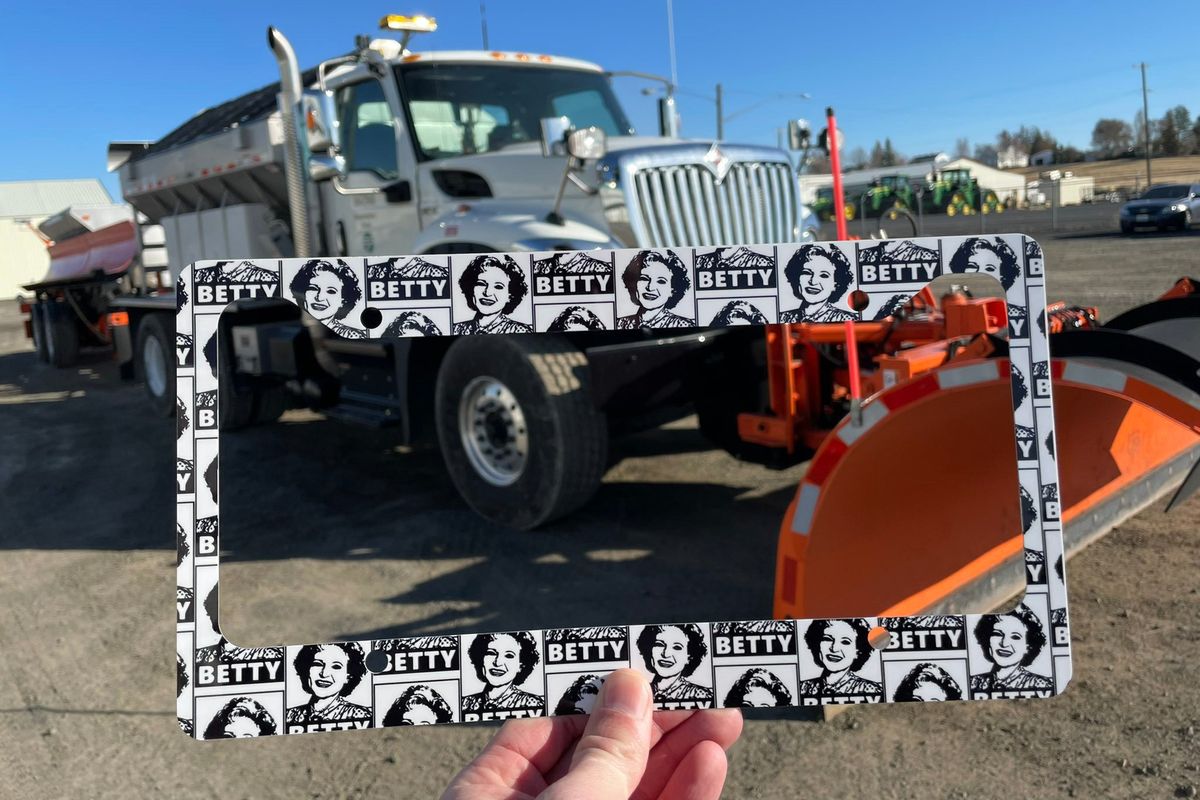 The latest of the plows, Betty Whiteout, came online in 2022 and covers Interstate 90 east of Fishtrap, including the Ritzville area.  (Courtesty of WSDOT)