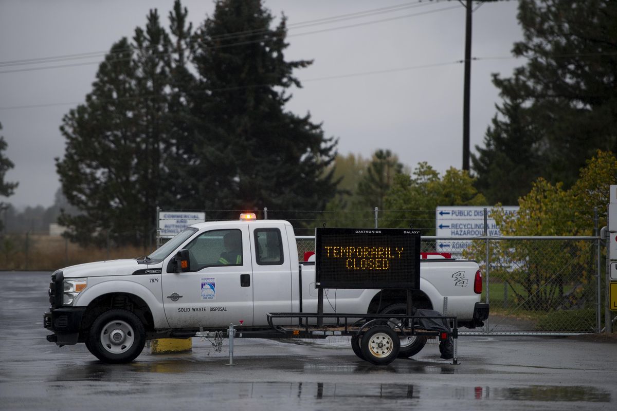 The Spokane Waste to Energy facility where an accident injured two workers is seen on Tuesday, Oct. 4, 2016, in Spokane, Wash. (Tyler Tjomsland / The Spokesman-Review)