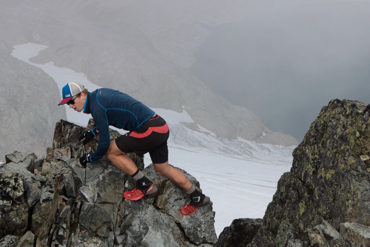 After learning the basics of mountaineering from the Spokane Mountaineers while at college in Spokane, Cyrus and Niles Desmarais have embraced mountain running. The twins often spend hours ascending and descending imposing peaks that might take other climbers a day or more. (Courtesy)