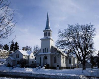 
The historic church building at 217 E. Sixth St. in Moscow, Idaho, which formerly housed Methodist, Lutheran and Baptist congregations, is the new home of All Souls Christian Church. Special to the Spokesman-Review
 (Tim Tate Special to the Spokesman-Review / The Spokesman-Review)