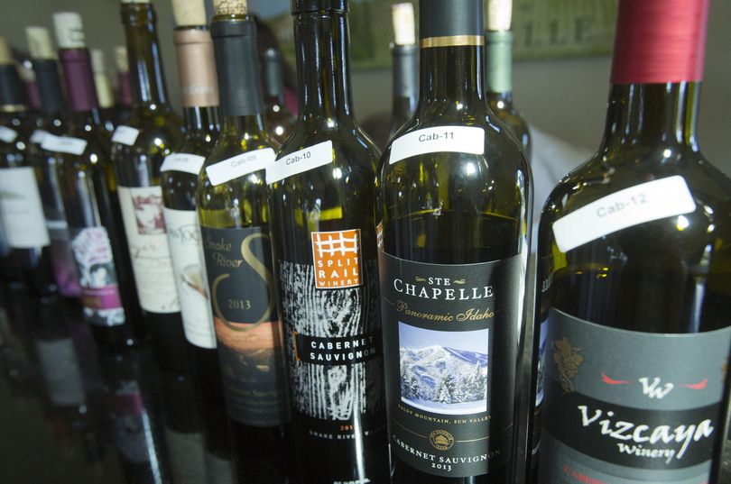 A sample of Idaho wines from the annual Idaho Wine Competition on Sept. 22, 2015, at Ste. Chapelle Winery in Caldwell, Idaho. (Katherine Jones / Idaho Statesman)