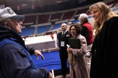 Barb Beddor of Star USA gets ice rink hints from Don