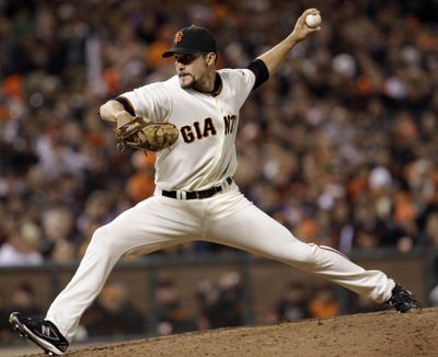 San Francisco Giants reliever  Javier Lopez has allowed one hit in seven appearances this postseason. (Associated Press)