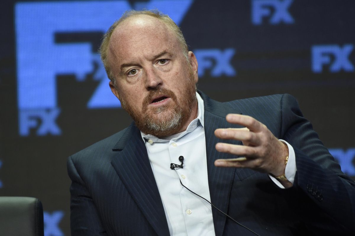 FILE- In this Aug. 9, 2017, file photo, Louis C.K., co-creator/writer/executive producer, participates in the “Better Things” panel during the FX Television Critics Association Summer Press Tour at the Beverly Hilton in Beverly Hills, Calif. (Chris Pizzello / Chris Pizzello/Invision/AP)