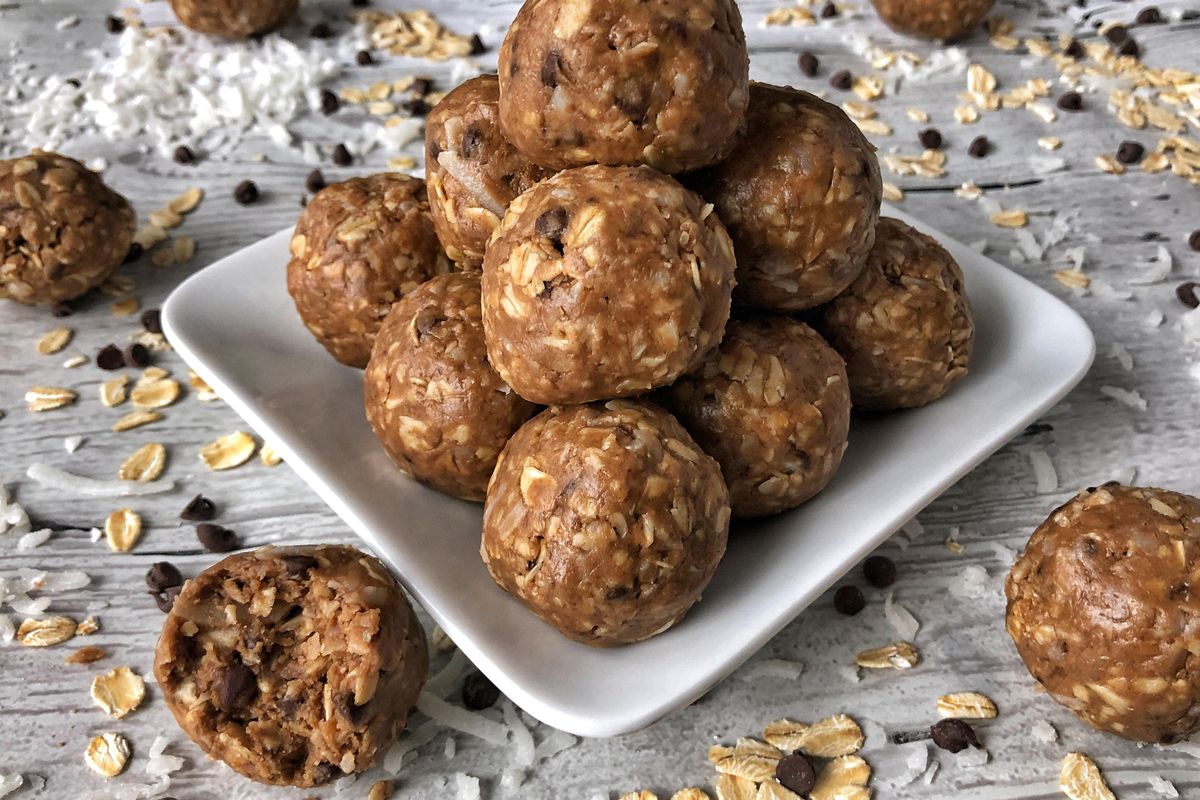 Peanut butter protein balls. (Audrey Alfaro / For The Spokesman-Review)