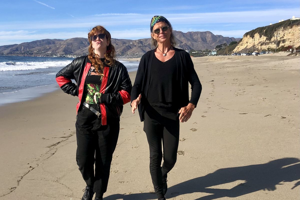 A Christmas walk on the beach in Malibu with grown-up kiddo Butter. (Leslie Kelly)