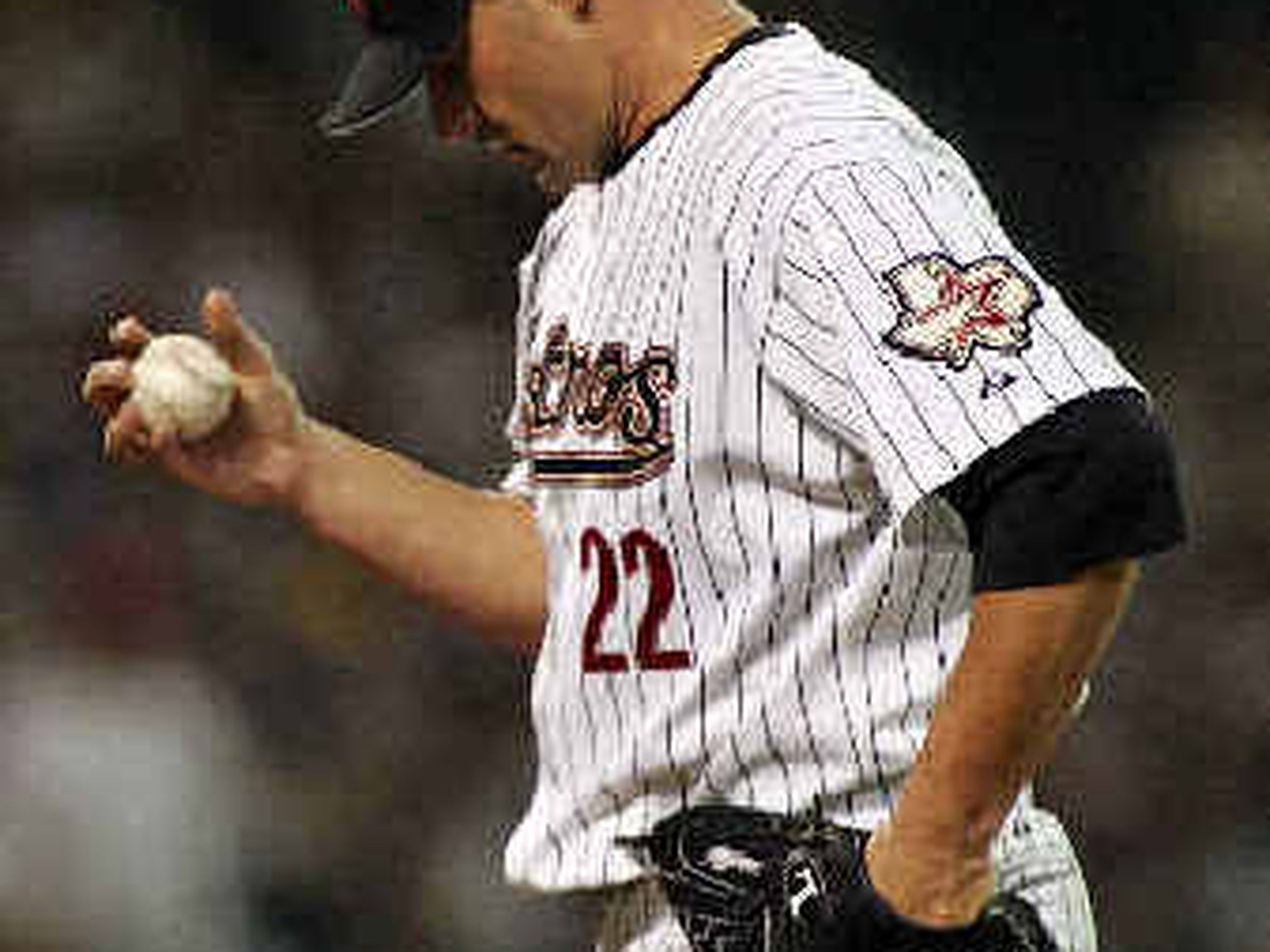 Pitching great Roger Clemens throws batting practice pregame