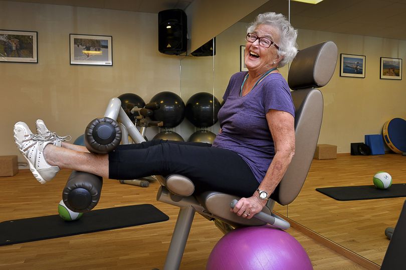 In this Sept. 26, 2013 photo, 80-year-old Marianne Blomberg works out at a gym in Stockholm. Much of the world is not prepared to support the ballooning population of elderly people, including many of the fastest-aging countries, according to a global study scheduled to be released Tuesday, Oct. 1, by the United Nations and an elder rights group. The Swedish government has suggested people continue working beyond 65, a prospect Blomberg cautiously welcomes but warns should not be a requirement. (Jonas Ekstromer / Tt News Agency)