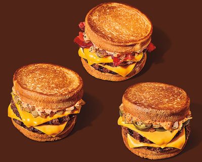 Whopper Melts are now available in three varieties at Burger King: original, bacon and spicy.  (Burger King)