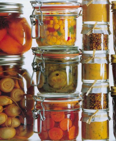 Chutneys such as these shown here are  featured in “Clearly Delicious.” The illustration is from the book, which is written by Elizabeth Lambert Ortiz, and subtitled “An Illustrated Guide to Preserving, Pickling and Bottling.” (File Associated Press / The Spokesman-Review)