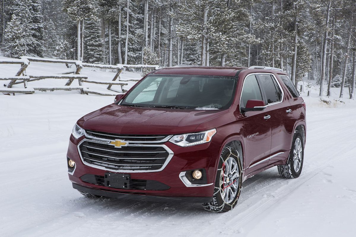 Chevy’s three-row Traverse crossover ($30,460) enters the new year with more horsepower and trim-level revisions that offer buyers greater flexibility. (Chevrolet)