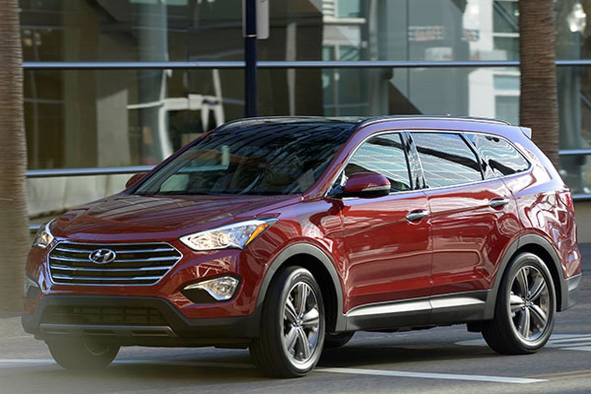 The midsize, seven-passenger Santa Fe (not to be confused with the smaller Santa Fe Sport), shines brightly in a segment that includes such luminaries as the Toyota Highlander, Honda Pilot, Dodge Durango and Nissan Pathfinder.

Its 290-horsepower V-6 is one of the most powerful engines in the class and its cabin is among the segment’s most attractive and best equipped. Under everyday conditions, ride and handling are very good. (Hyundai)