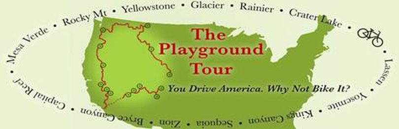 logo for The Playground Tour, a 4,500-mile bicycle troup to 14 national parks. (Courtesy photo)