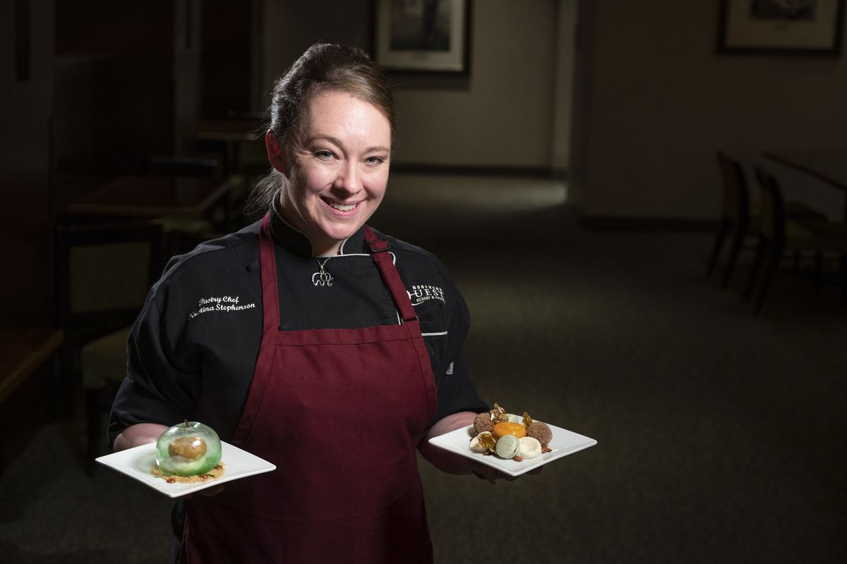 Kristina Stephenson, pastry chef at Northern Quest Resort & Casino, competed on “Holiday Baking Championship” last fall.  (Colin Mulvany/The Spokesman-Review)