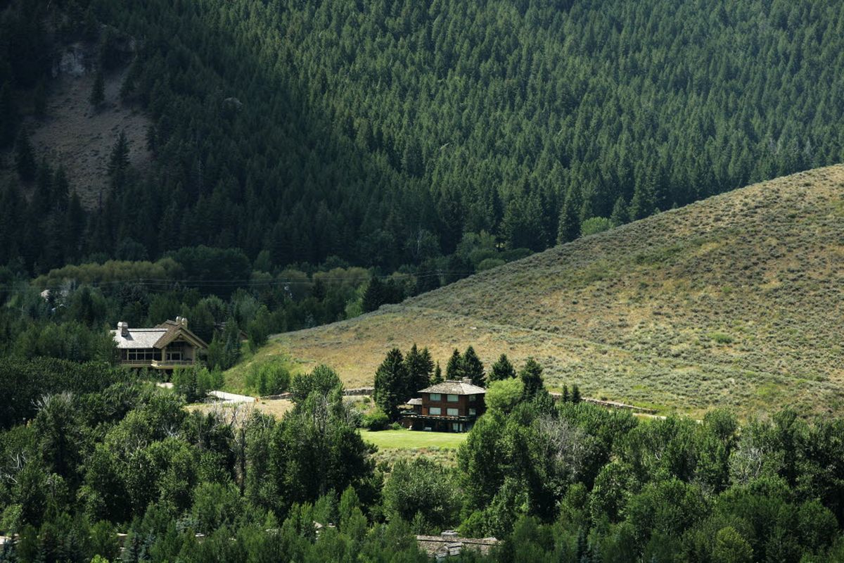 This July 30, 2007, file photo shows the house formerly owned by Ernest Hemingway in a wooded landscape outside Ketchum. The Idaho house where Hemingway wrote his last works before killing himself in the main entryway in 1961 has been listed on the National Register of Historic Places. The Nature Conservancy owns the two-story, 2,500-square-foot house in the central Idaho resort town of Ketchum and announced the listing Tuesday. (AP Photo/Ted S. Warren, File)