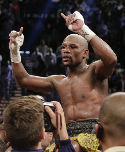 Floyd Mayweather Jr., who has a 45-0 record, said he continues to fight to secure his legacy. (Associated Press)