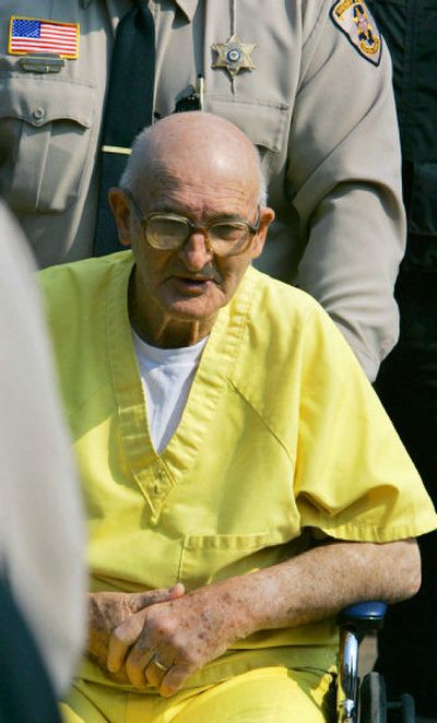 
Edgar Ray Killen is wheeled to court in Mississippi on Thursday for sentencing. 
 (Associated Press / The Spokesman-Review)