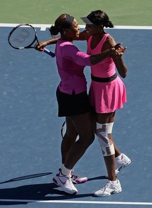 September 14, 2009
AP Photo/Elise Amendola

Serena Williams, left, of the United States, hugs her sister Venus after winning the women's doubles championship over Liezel Huber, of the United States, and Cara Black, of Zimbabwe, at the U.S. Open tennis tournament in New York, Monday.
 (The Spokesman-Review)
