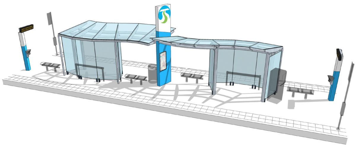 High speed service and convenience will be achieved with elements such as pre-board ticketing, level boarding and improved stations with real-time signage, wayfinding and other amenities. (City of Spokane)