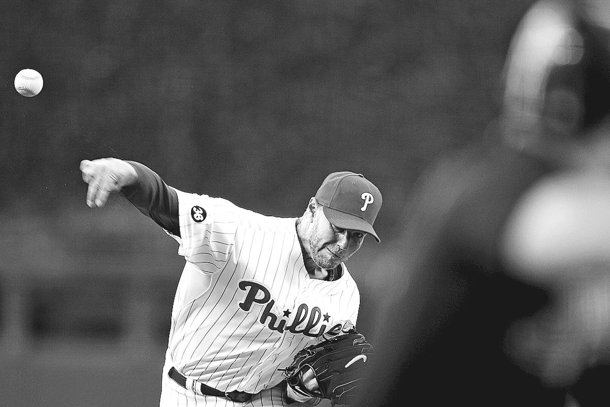 Philadelphia’s Roy Halladay had the majors’ second perfect game of the season, besting Florida 1-0 on May 29.  (Associated Press)