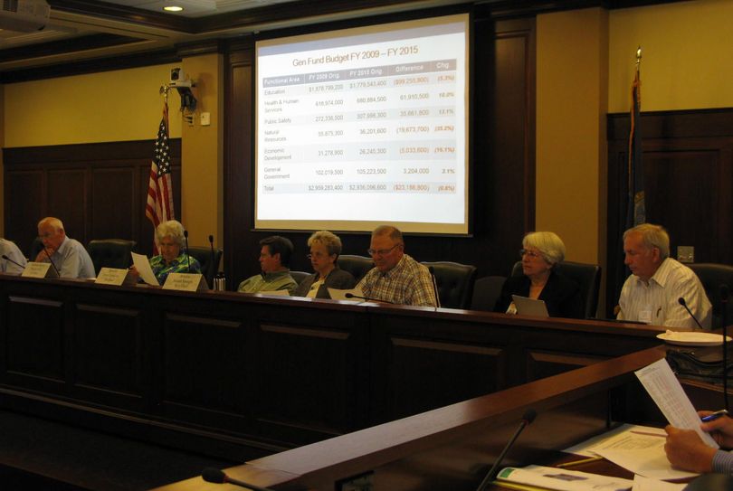 Idaho Legislature's joint budget committee meets at the state Capitol on Monday (Betsy Russell)