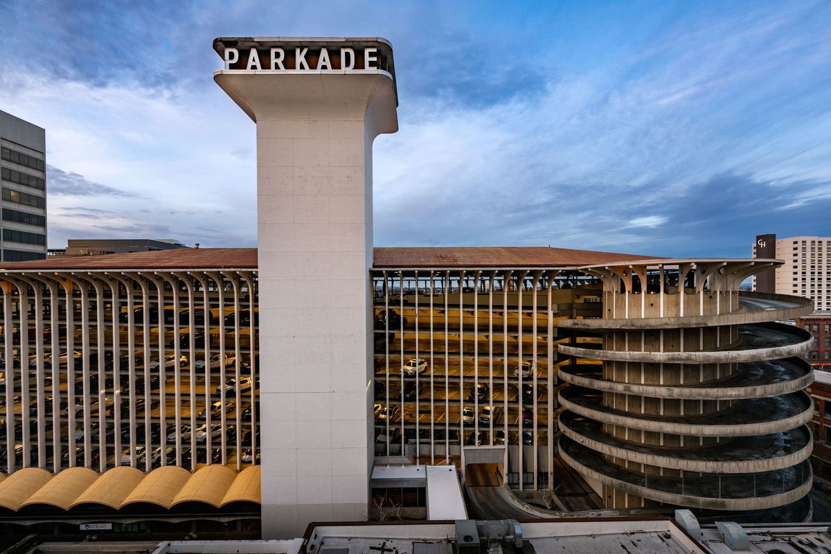 The downtown Parkade will be the site of a new monthly artist competition hosted by the Downtown Spokane Partnership.  (COLIN MULVANY)