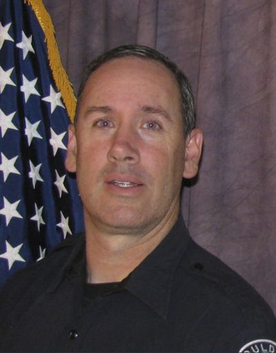 This photo tweeted by the Boulder Police Department late Monday, March 22, 2021, shows Officer Eric Talley. Police say multiple people have been killed in a shooting at a supermarket in Boulder, Colo., including Talley.  (Courtesy Boulder Police Department)