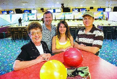 
From left, Donna Kerst, Mark Lundgren, Christine Lundgren and Wade Lundgren of Deer Park Bowl. 
 (CHRISTOPHER ANDERSON / The Spokesman-Review)