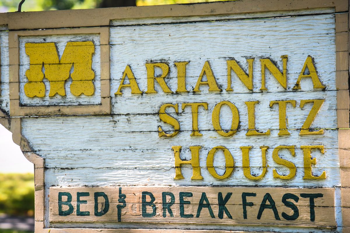 A sign hangs in the front yard of the Marianna Stoltz House Bed & Breakfast in Spokane.  (DAN PELLE/THE SPOKESMAN-REVIEW)