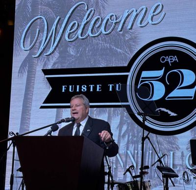Mike Hammer, the top U.S. diplomat in Cuba, speaks at the Cuban American Bar Association’s first Humanitarian Award at the organization’s annual gala in Miami on Saturday, Feb. 28. (Nora Gámez Torres/Miami Herald/TNS)  (Nora Gámez Torres)