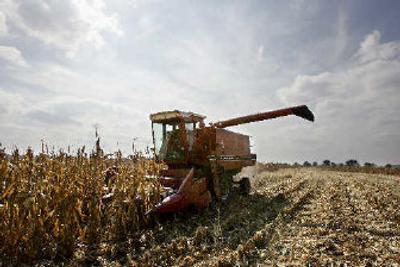 
Bill Roloff of Mynard, Neb., harvests his son's corn on Monday. New offers from the United States and European Union to cut farm aid could herald a breakthrough in deadlocked global trade talks. 
 (Associated Press / The Spokesman-Review)
