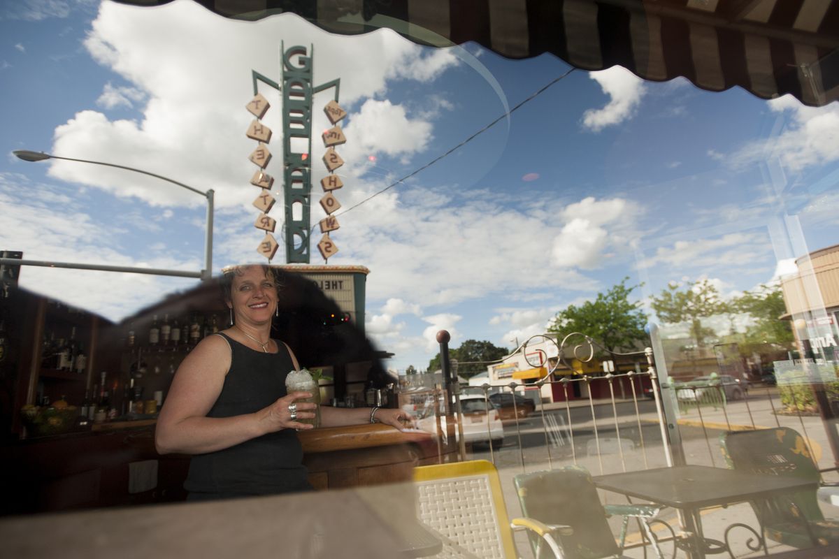 Garland Theater owner Katherine Fritchie purchased the business in 1999 and the building in 2002. (Tyler Tjomsland)