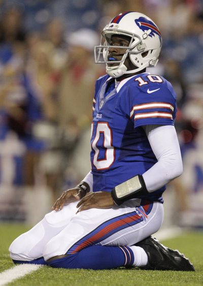 Buffalo parted with Vince Young in favor of Tarvaris Jackson. (Associated Press)