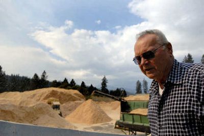 
Fred Hanson, secretary treasurer of Atlas Pellet mill, talks about the company's move to Hauser Lake from their current site in Coeur d'Alene on Thursday
 (Kathy Plonka / The Spokesman-Review)