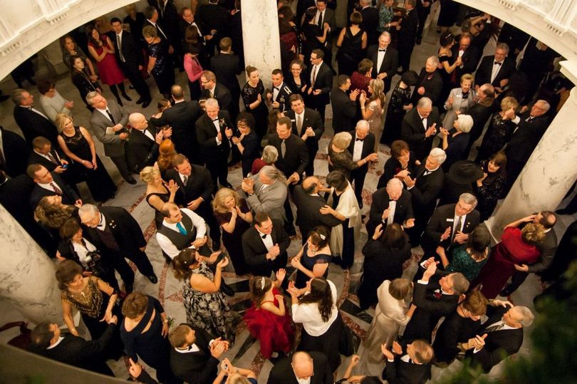 Dignitaries and citizens dance in the rotunda of the state Capitol at Idaho's official Inaugural Ball, on Saturday night, Jan. 10, 2015. (Amy Russell)