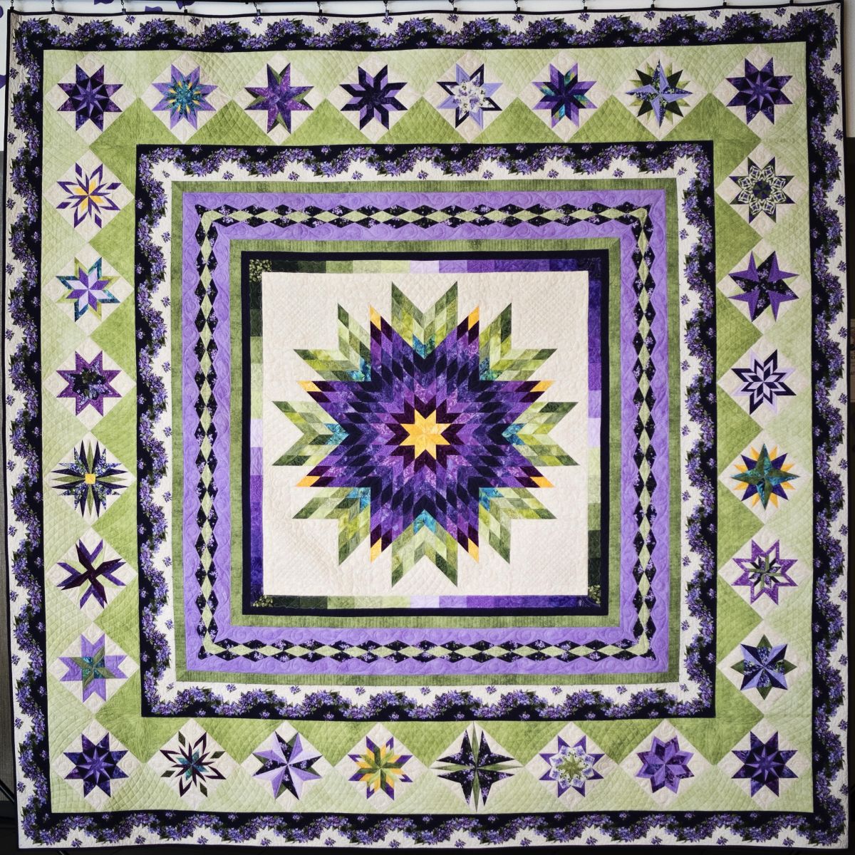 The members of the Frayed Edges made this quilt that will be auctioned off as a fundraiser for the Lilac Festival. (Monika R Hawkinson / Hawkinson Photography)