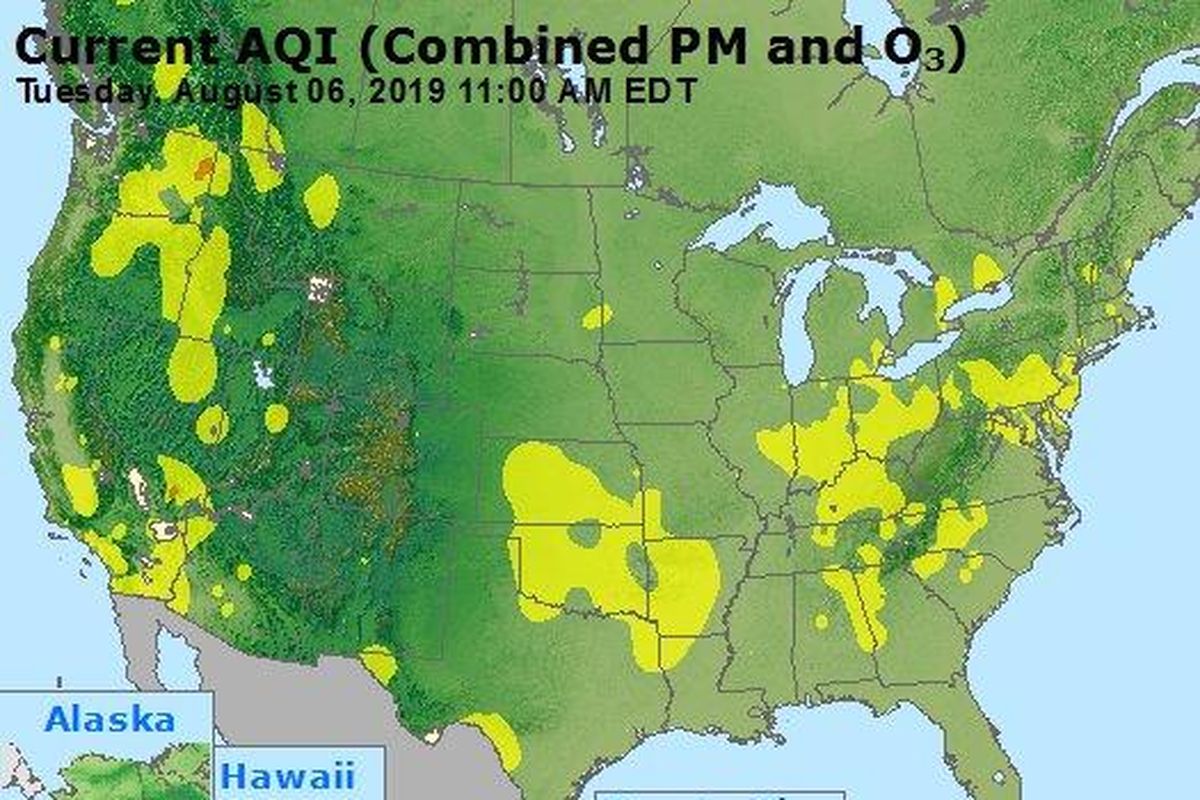 The smoke in Spokane made its air quality the worst in the country on Tuesday morning, according to the U.S. Environmental Protection Agency. (Environmental Protection Agency)
