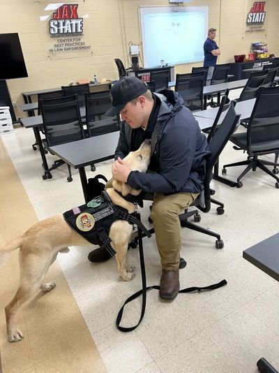 Electronic detection dog at Jacksonville State University in Jacksonville, Alabama.  (Courtesy of U.S. Secret Service)
