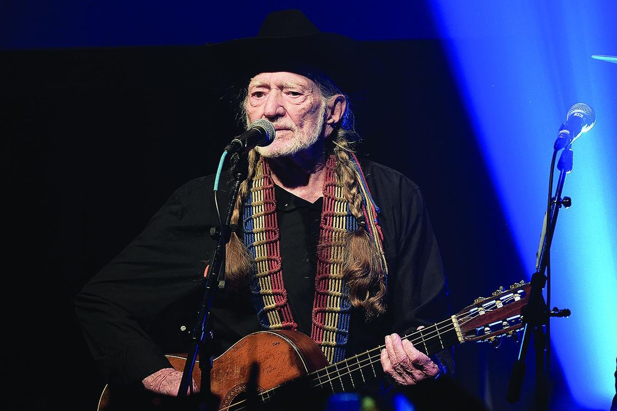 Willie Nelson performs at the 12th Annual Grammy Week Celebration at the Village Studio in Los Angeles on Feb. 6, 2019.  (Richard Shotwell)