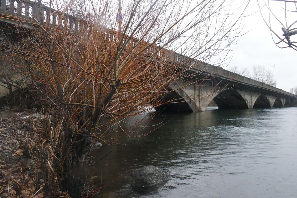 2020 - The East Trent Bridge, called the East Olive Bridge when it was built in 1910, is scheduled for a complete replacement after 110 years of service. The Washington State Department of Transportation is currently considering new designs for the replacement and work could start in the spring of this year. (Jesse Tinsley / The Spokesman-Review)