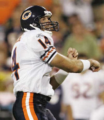 
Chicago quarterback Brian Griese celebrates after throwing the game-winning TD pass.Associated Press
 (Associated Press / The Spokesman-Review)