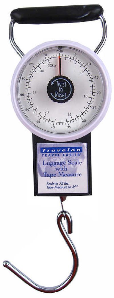 
Travel experts suggest that luggage scales are a perfect gift for frequent travelers. Other ideas include an airline gift card or drink coupons or an international cell phone. Associated Press
 (Associated Press / The Spokesman-Review)